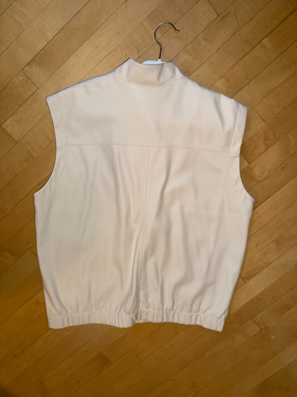 Pilcro by Anthropologie ecru biker vest,XL, GP1529 - Picture 6 of 8